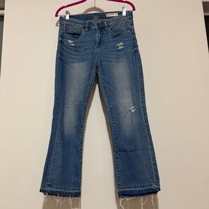 BlankNYC | Kickflare Cropped Jeans Raw Hem 28